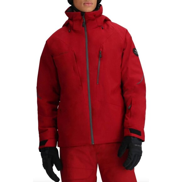 NEW Obermeyer Mens Small Raze Jacket Rustic Red Alpine Series Winter Ski Coat - Picture 1 of 16